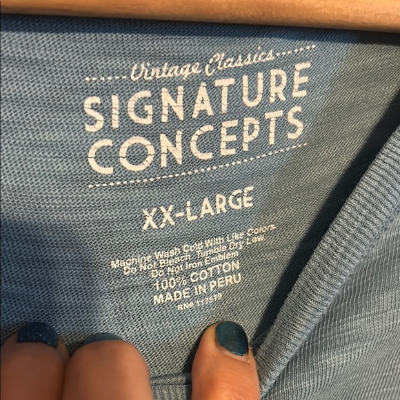 Signature Concepts Blue Long Sleeve State of Hockey Shirt. NWT - Picture 2 of 8